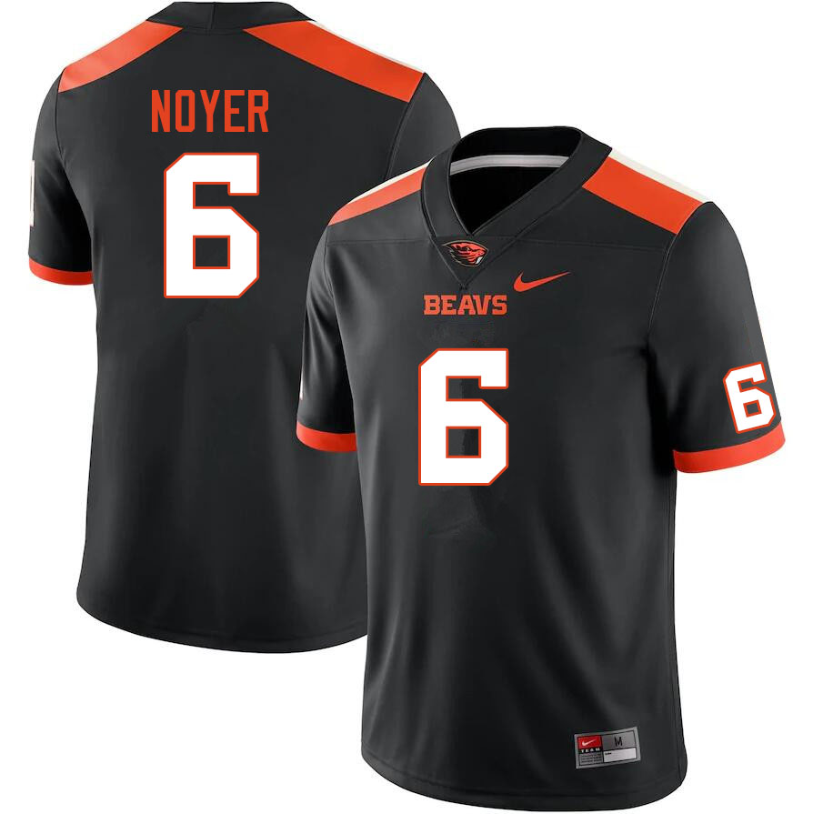 Men #6 Sam Noyer Oregon State Beavers College Football Jerseys Sale-Black